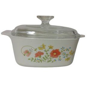 Corning 1 1/2 Qt. Wildflowers Casserole Dish & Lid